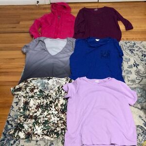 Women's XXL clothes lot 6 pieces.‎ Jaclyn smith basic editions shirts
